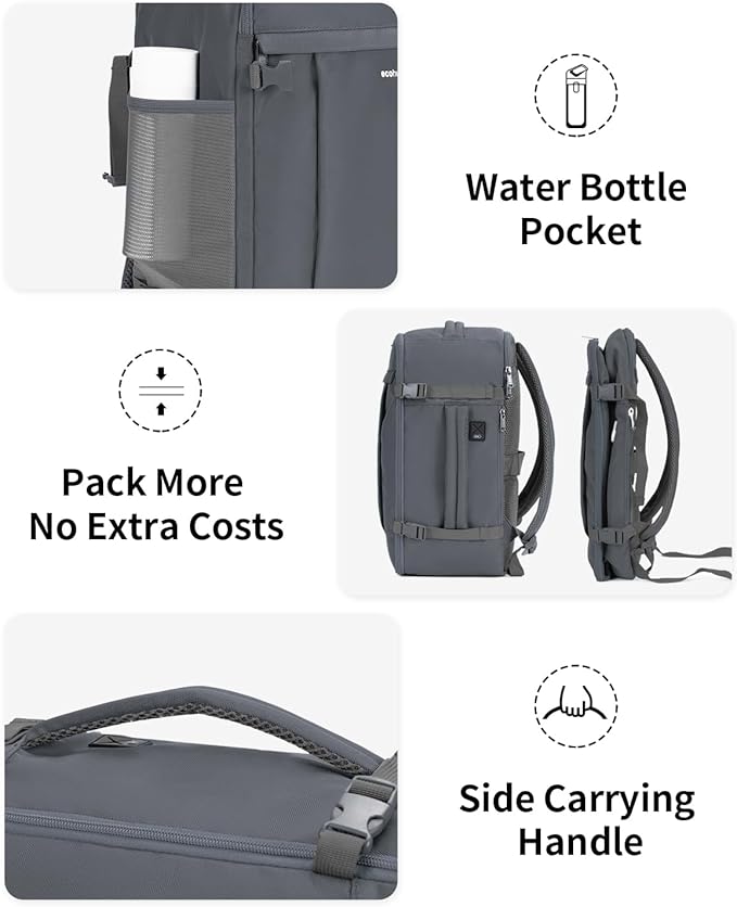 ECOHUB Travel Backpack for Men Women, Carry on Backpack - Image 6