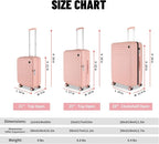 3-Piece 20/24 Top Opening Hardshell Lightweight Luggage and 28-Inch Clamshell - Image 2