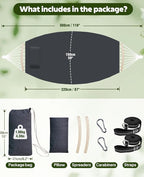 Chihee Cotton Hammock Large Soft Breathable Camping Hammock Holds Up to 660lbs - Image 4