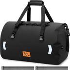 Waterproof Duffel Bag, 50L Roll-top Motorcycle Dry Bag by OCKLILY