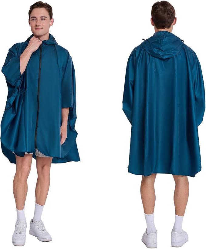Cloak raincoat Unisex poncho Adult hooded men and women - Image 2