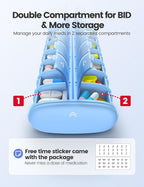 Vaydeer 7 Day Weekly Pill Organizer 2 Times a Day, Metal Am Pm Travel Pill Case - Image 3