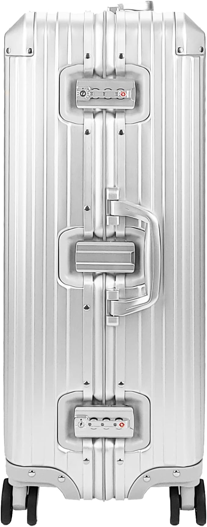 All Aluminum Luggage Suitcase 3 Sizes TSA Lock Carry On Silver - Image 6