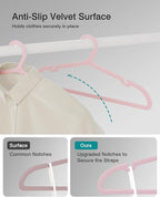30 Pack Clothes Hangers, Non Slip Plastic Coat Hangers, Space Saving, Heavy Duty - Image 6