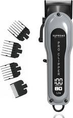 Supreme Trimmer Pro Clipper Lite | 210 Min Run Time Professional Hair Cutting Tool Set + Hair Comb, Scissors & Fade Blade | STC5000