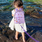 Toddler Backpack Leash with Anti Lost Wrist Link (Purple/Unicorn, Purple Link)