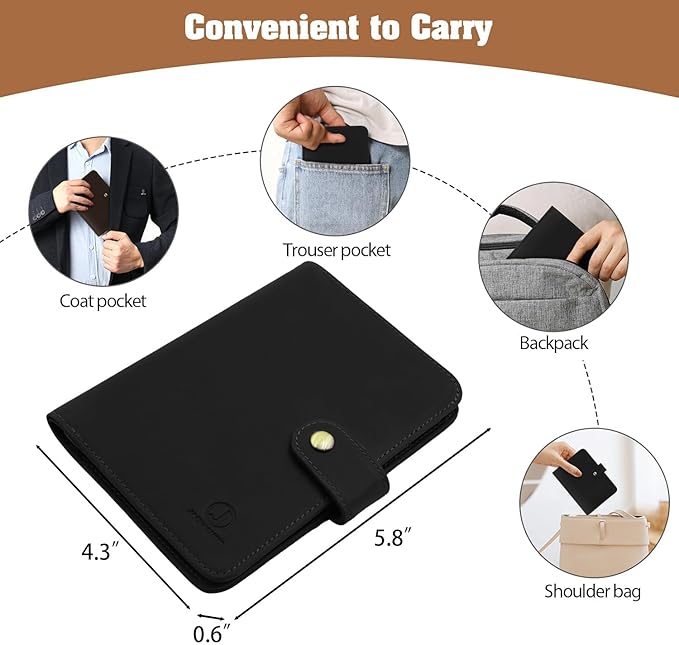 Jack&Chris Genuine Leather Handmade Passport Holder - Image 6