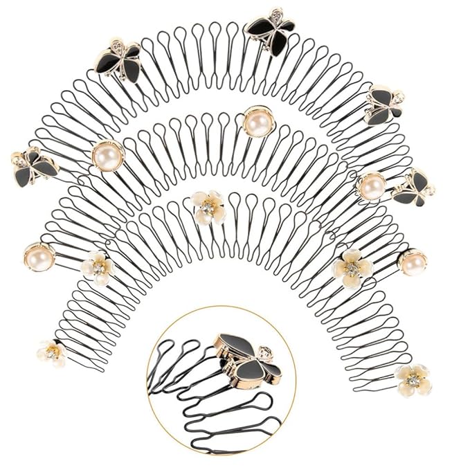 Beaupretty Hair Finishing Fixer Comb Lightweight U Shape Invisible Hair Insert Comb for Women Girls Secure Hold Styling Tool for Updo and Flyaway Control