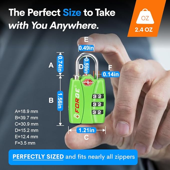 Forge TSA Luggage Combination Lock - Image 4