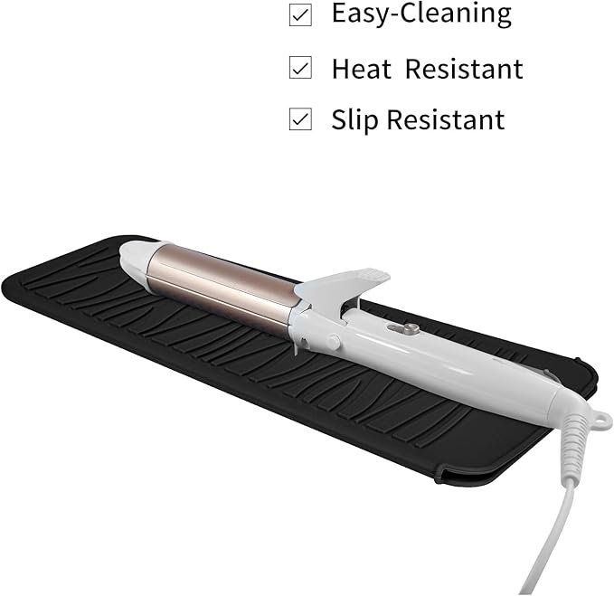 Heat Resistant Travel Mat Pouch for Hair Straighteners,Crimping Irons,Curling Wands,Flat Irons and Styling Tools