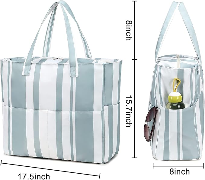LEDAOU Beach Bag Waterproof Sandproof Women Tote Bag Pool Bag - Image 2