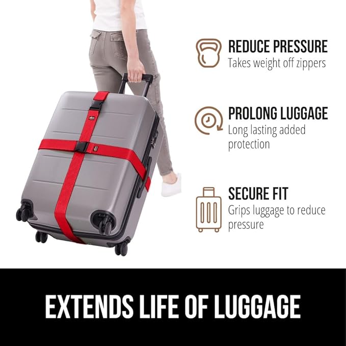 GORILLA GRIP Heavy Duty Adjustable Luggage Straps - Image 5