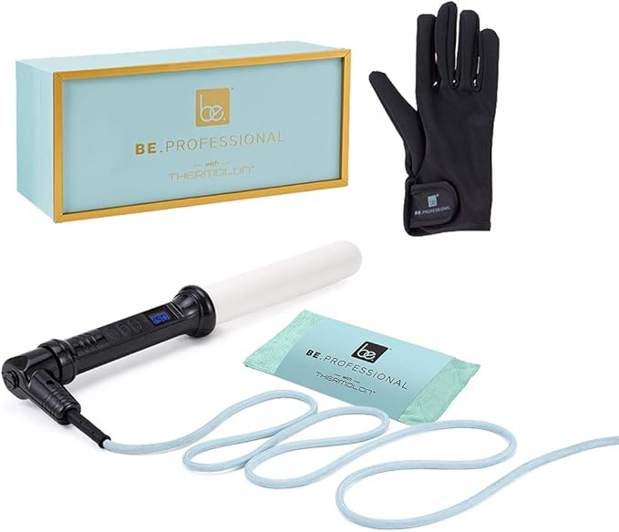 Hair Curling Irons, Be. Professional Ceramic Hair Curling Wand 1 Inch Instant Heat Hair Curler with LCD 310℉ - 450℉ Temperature Control for All Hair Types Include Glove (1")