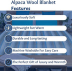 Alpaca Wool Throw Blanket | Super Soft, Lightweight, Breathable and - Image 8