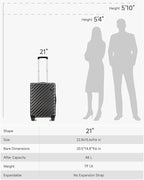 LUGGEX Luggage with Spinner Wheels, Polycarbonate Hard Shell Suitcase, Carry On - Image 9