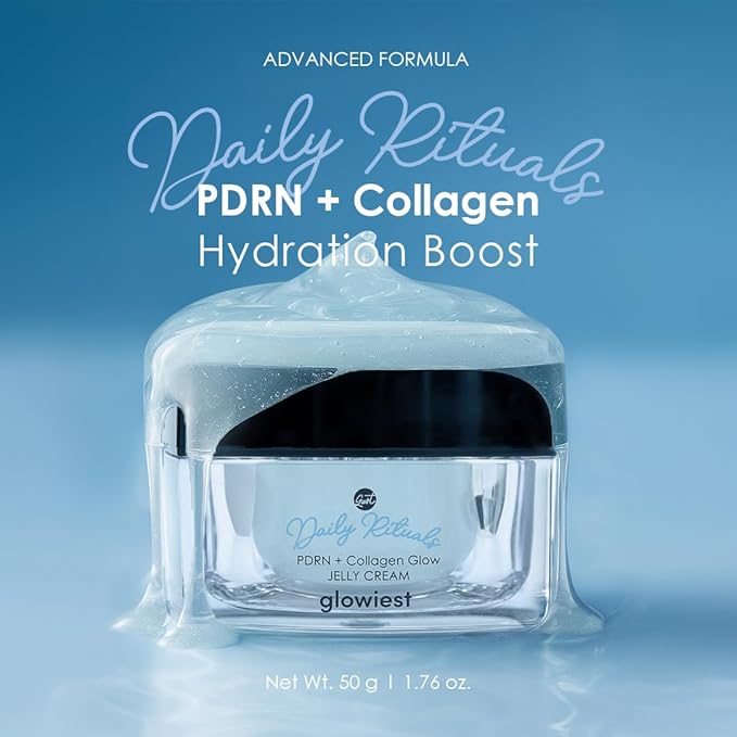 glowiest Daily Rituals PDRN + Collagen Glow Jelly Cream I Salmon PDRN I Korean Skincare I K-Beauty I Salmon DNA I Lightweight Moisturizing Non-Greasy Hydrating Gel Cream