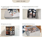 StorageWorks Shoe Organizer for Closet, Fits up to 16 Pairs, Shoe Cubby Storage - Image 3