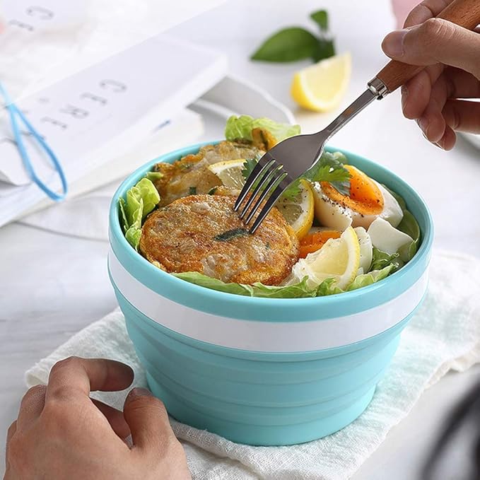 CARTINTS 950ml Collapsible Bowls-Silicone Food Storage Containers-Prep/Storage - Image 9