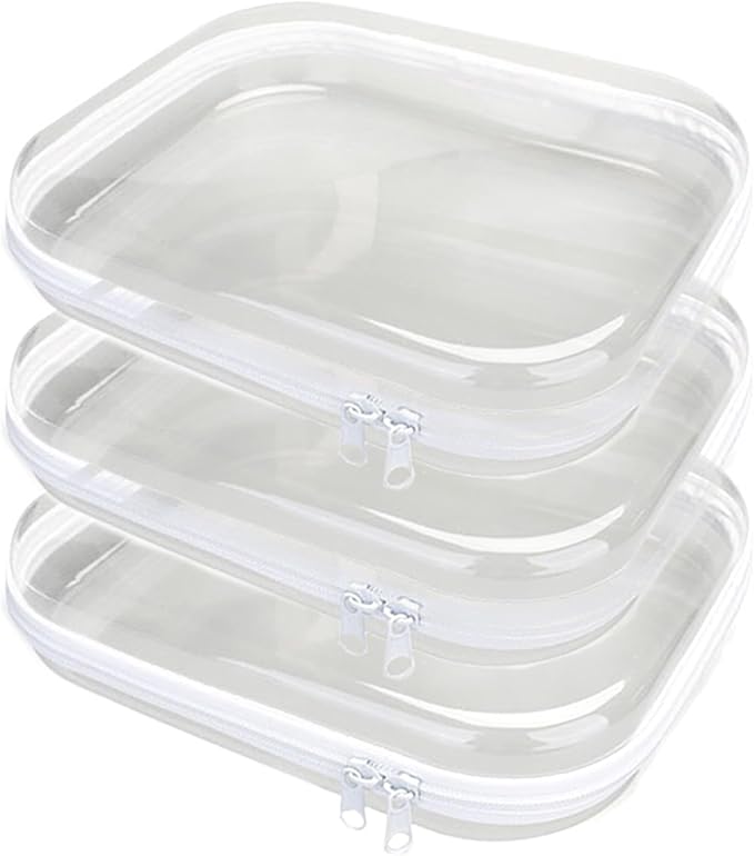 3PCS Zippered Transparent Cases by Unknown