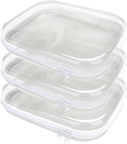 3PCS Zippered Transparent Cases by Unknown