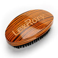 Curved Wave Brush for Men 360, Medium Hard Palm Hair Brushes with Boar Bristles for Black Hair Wavers to Creating 360 Waves (Stripes Yellow)