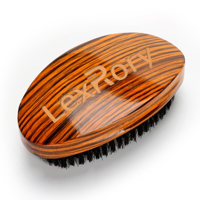 Curved Wave Brush for Men 360 (Stripes Yellow)