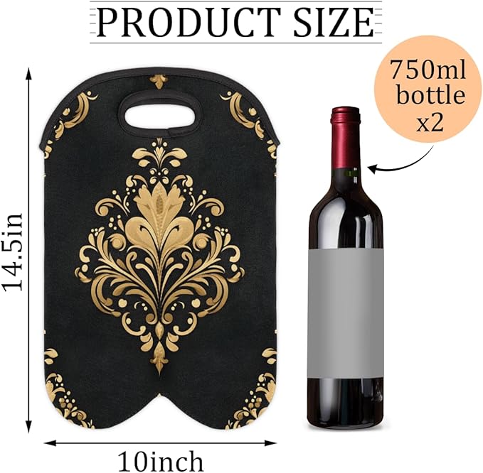 Neoprene Wine Tote, Bottle Carrier Gag Insulating Neoprene Thicker, Insulated - Image 2
