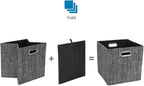 Posprica Collapsible Storage Cubes, 11×11 Heavy Duty Fabric Stroage Basket Bins - Image 3