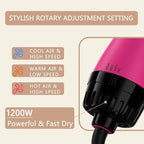 Hair Dryer Brush Blow Dryer Brush in One, Upgraded 4 in 1 Hair Dryer and Styler Volumizer with Negative Ion Anti-frizz Ceramic Titanium Barrel Hot Air Hair Straightener Brush