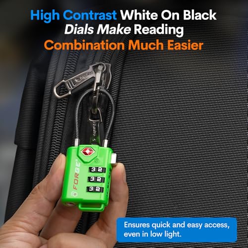 TSA Approved Luggage Locks (Green 2 PK)