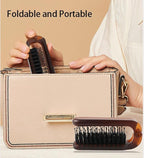 1 Pc Black Travel Folding Comb- Portable Travel Collapsible Anti-Static Pocket Hair Styling Tool for Women and Men ﻿