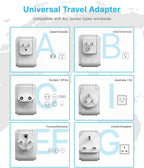 VINTAR Universal Travel Adapter Kit, International Power Adapter - Image 2