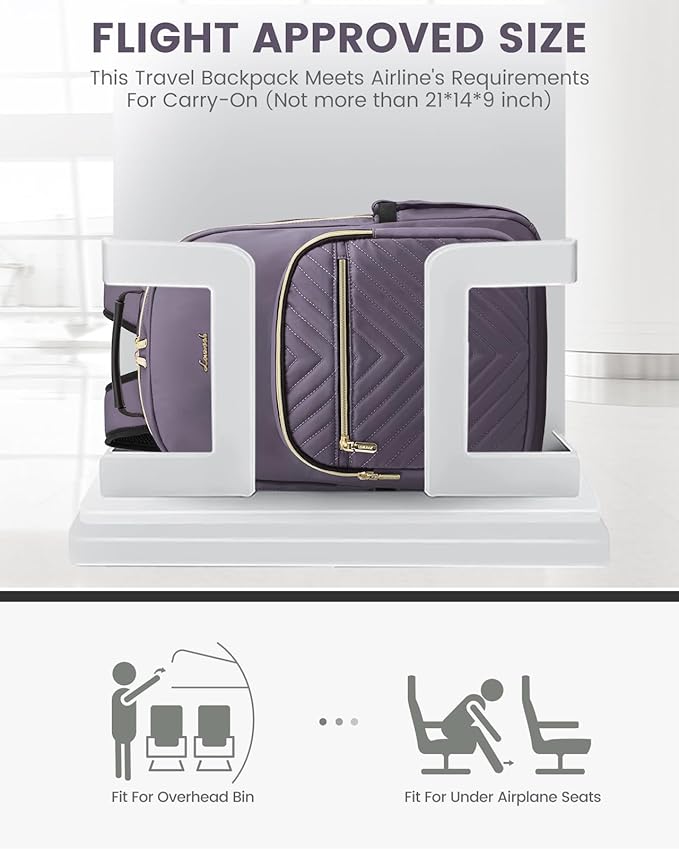 LOVEVOOK Laptop Backpack for Women, Large Capacity Travel Computer Work Bag - Image 8