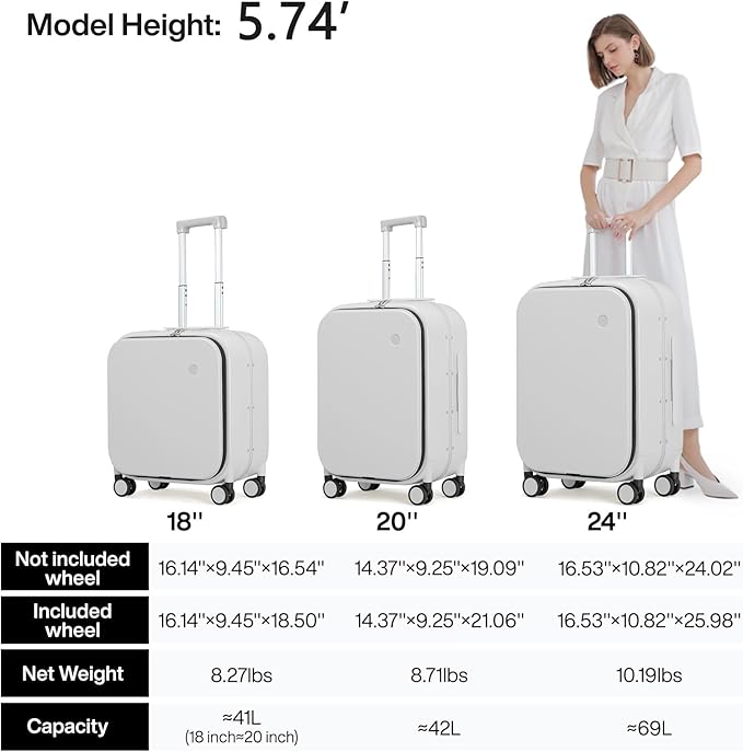 mixi Luggage Suitcase with Spinner Wheels - Image 6