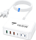 165W USB C Charger Block, 6 Port Multi USB-C Charging Station, 100W PD Fast by AIONE