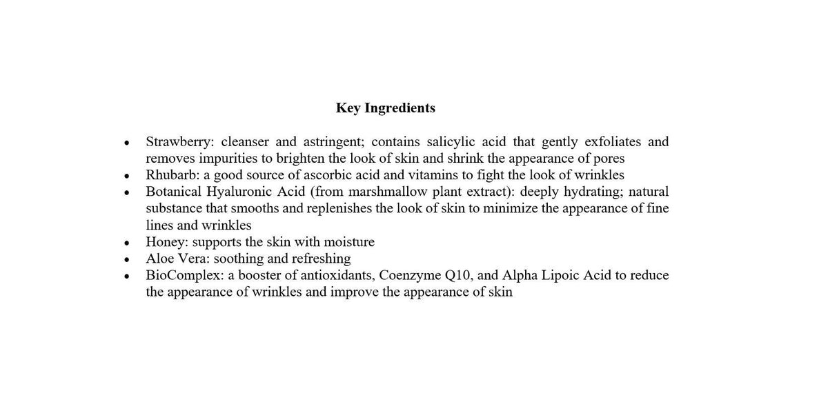 Strawberry Rhubarb Hyaluronic Serum (1 Fl Oz (Pack of 1))