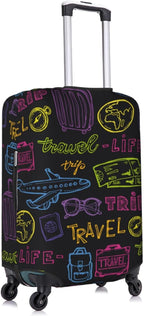 Trip Colored Graffiti Travel-Life Style Luggage Cover Washable Suitcase - Image 7