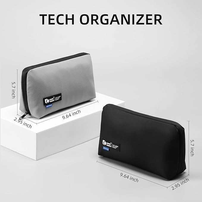 RIGHT AWAY Travel Tech Pouch，Waterproof Cord Case，Electronics Organizer Travel - Image 5