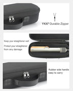 RAIACE Hard Storage Case Compatible with dyson Airstrait Straightener, Travel Carrying Bag. (case only). - Black(Black Lining)