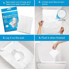 Disposable Toilet Seat Covers Flushable XL 50 Pack – Adults & Kids Potty - Image 5