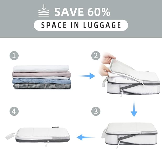 BAGAIL 6 Set Ultralight Compression Packing Cubes Packing Organizer - Image 4