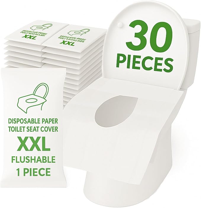 Individually Wrapped XXL Toilet Seat Covers Disposable Flushable by DZHONGD