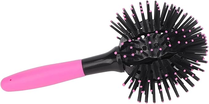 Hair Brush, 360 Degree Round Ball Hair Comb High Temperature 3D Curly Hair Comb for Wet and Dry Hair