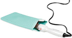 iDesign Silicone Heat-Resistant Hair Styling Tools Storage and Travel Pouch for Curling Irons, Straighteners, Wands - Aqua