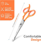 Professional Rounded Dog Scissors - Sharp Stainless Steel Blades with Colorful Handles, Safe and Easy-to-Use Pet Scissors for Long Lasting Grooming at Home