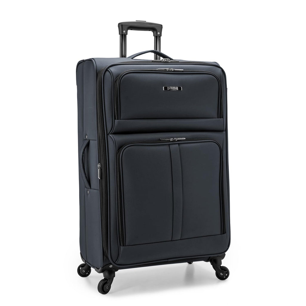 Anzio Softside Expandable Luggage with Spinner Wheels (Dark Grey / 3-Piece Set (22/26/30))