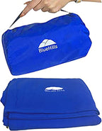 BlueHills Ultra Compact Travel Blanket Pillow in Portable Bag Case Premium Cozy by BlueHills