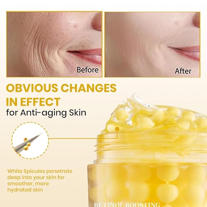 KOEC Deep Collagen Retinol Boosting Capsule Cream,Golden Capsule Face & Neck Moisturizer with Hyaluronic Acid for Firming & Hydratng & Smoothing,Anti Aging Day & Night Cream for All Skin 1.76 fl.oz