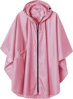 SaphiRose Unisex Rain Poncho Raincoat Hooded by SaphiRose