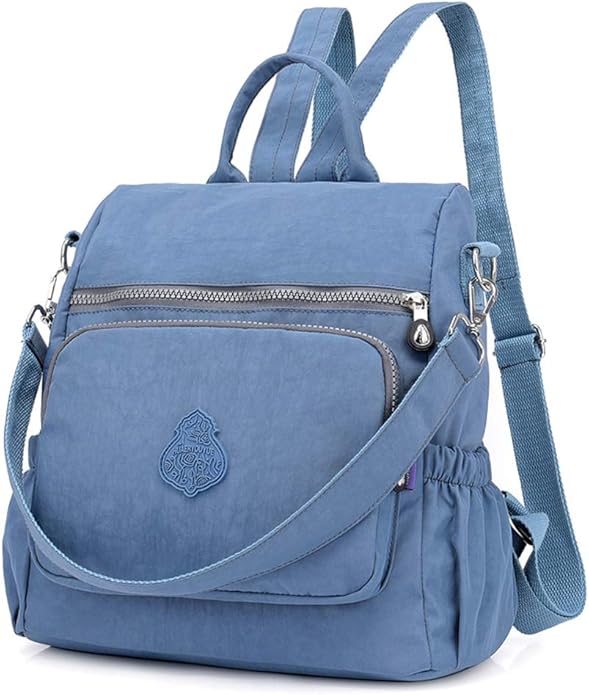 MINTEGRA Women Shoulder Backpack Multi-Pocket Nylon Purse Large Capacity - Image 2